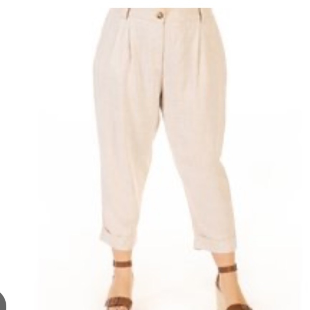 NWT DEX Plus Caroline Linen Pants 3X